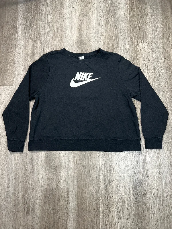 Sweatshirt Crewneck By Nike Apparel In Black, Size: 1x