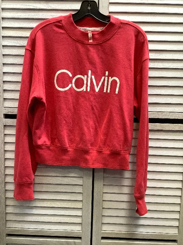 Sweatshirt Crewneck By Calvin Klein In Pink, Size: Xl