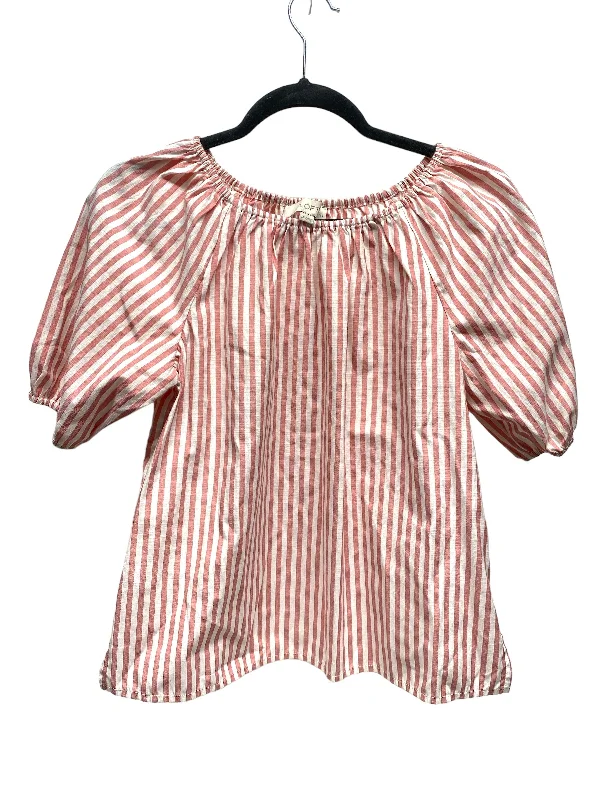 Top Short Sleeve By Loft In Striped Pattern, Size: S