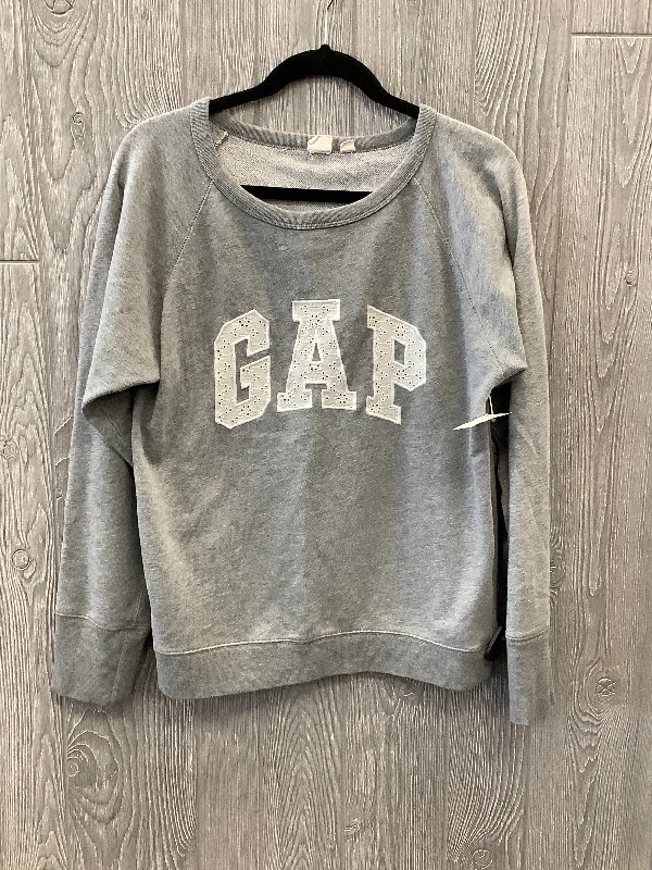 Sweatshirt Crewneck By Gap In Grey, Size: M