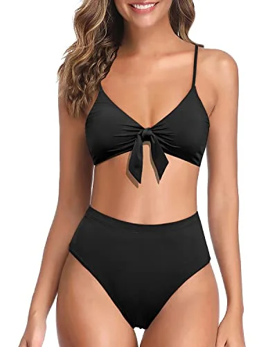 Versatile Women's Clothing for All Occasions Summer Deals Two Piece High Waisted Bikini With High Rise Bottom For Women-Black Versatile Women's Clothing for All Occasions Summer Deals Two Piece High Waisted Bikini With High Rise Bottom For Women-Black