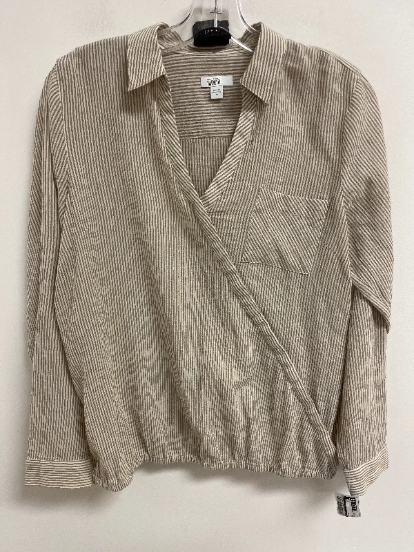 Top Long Sleeve By J. Jill In Tan, Size: Xs