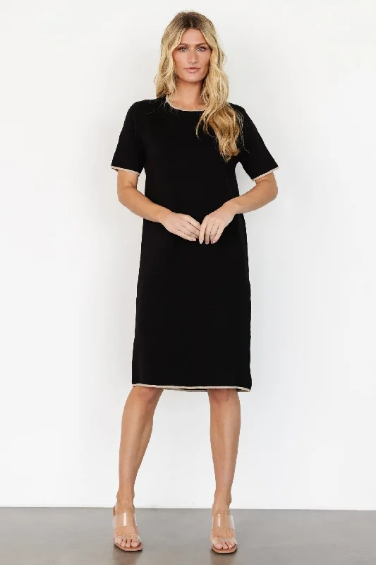 Online Boutique Clothing Exclusive Sale Emelia Shift Dress | Black