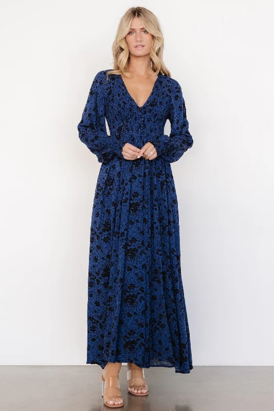 Women's Clothing Budget Friendly Anya Maxi Dress | Vintage Navy Floral