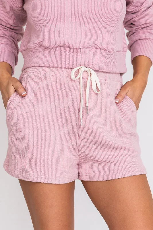 Affordable Online Boutique Big Savings Why Not Mauve Cord Lounge Shorts FINAL SALE