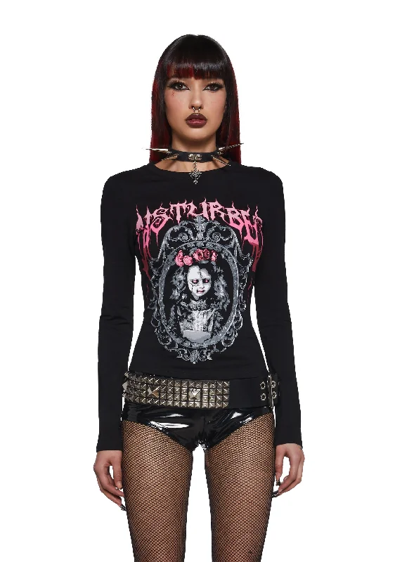 Women's Online Clothing Boutique Chic Outfits Distorted Reflections Long Sleeve Tee