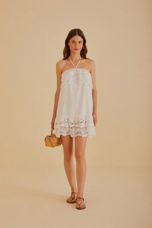 Unique Women's Fashion Pieces Dive Into Trendy Styles Off-White Embroidered Guipure Euroflax™ Premium Linen Mini Dress Unique Women's Fashion Pieces Dive Into Trendy Styles Off-White Embroidered Guipure Euroflax™ Premium Linen Mini Dress
