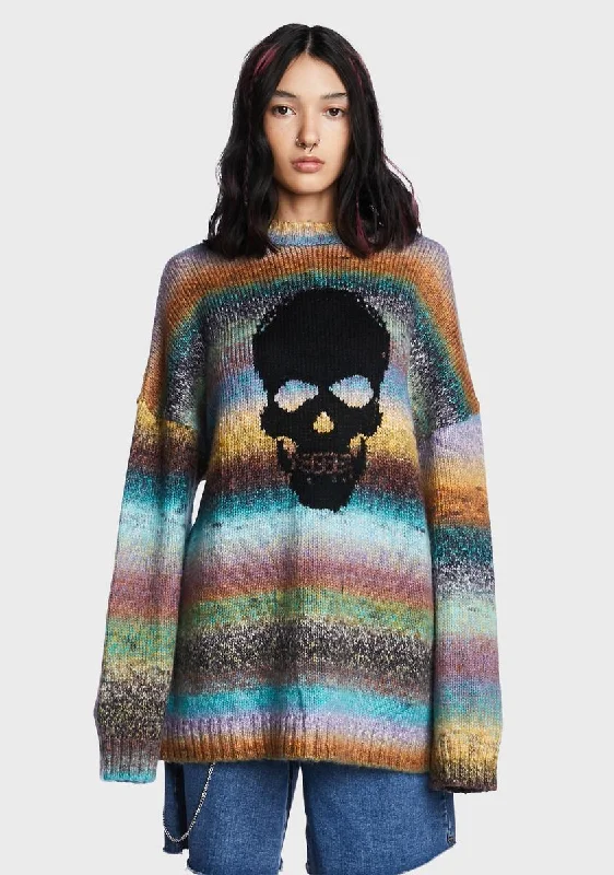 Spacedye Skull Knit Sweater