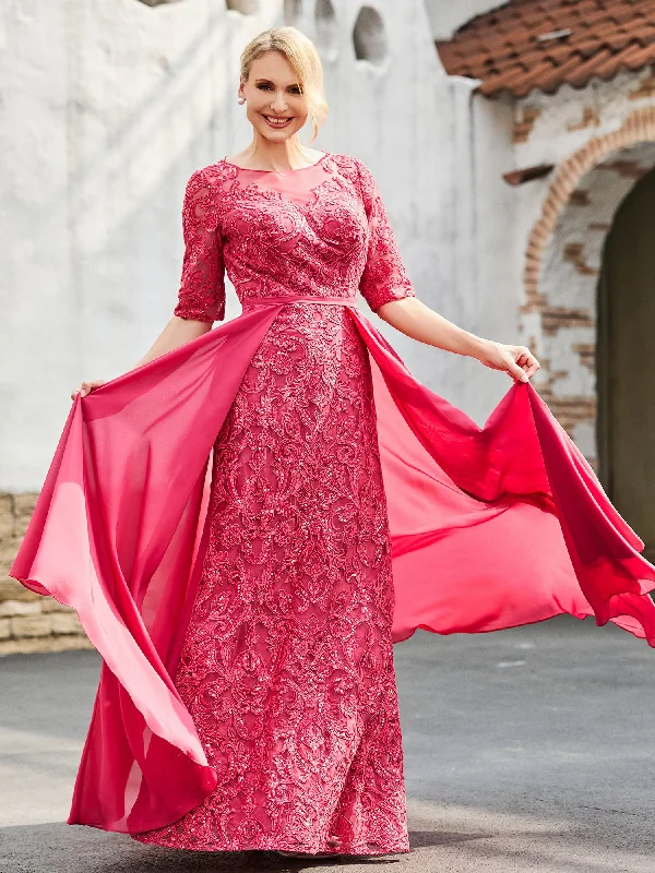 Chic Casual Style Huge Savings On Parisian Styles A-line Lace Dress with Trailing Cinnamon Rose