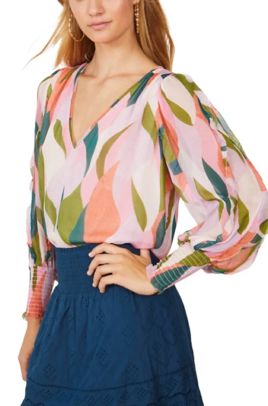 Women's Work Outfit For The Office Elegant Attire For The Modern Lady Flora Blouse Top In Lotus Leaves Women's Work Outfit For The Office Elegant Attire For The Modern Lady Flora Blouse Top In Lotus Leaves