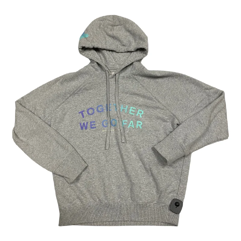 Athletic Sweatshirt Hoodie By Spiritual Gangster In Grey, Size: L