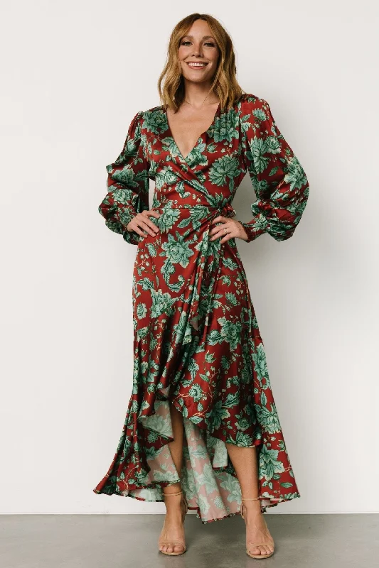 Modern Women's Wardrobe Essentials Special Offers, Don't Miss Lavinia Ruffle Maxi Dress | Rust + Green Floral Modern Women's Wardrobe Essentials Special Offers, Don't Miss Lavinia Ruffle Maxi Dress | Rust + Green Floral