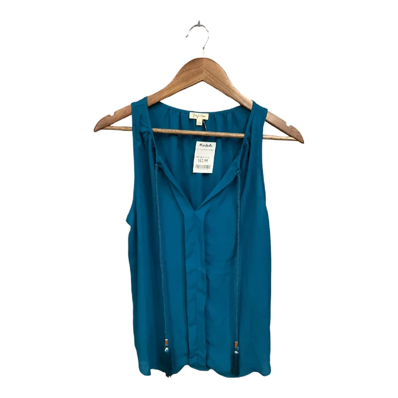 Top Sleeveless By Lily White In Teal, Size: L