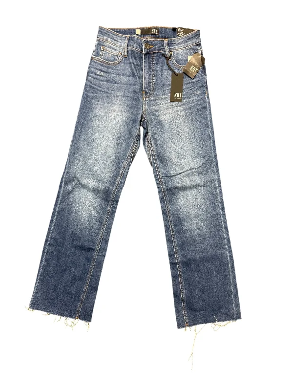 Jeans Flared By Kut In Blue Denim, Size: 0