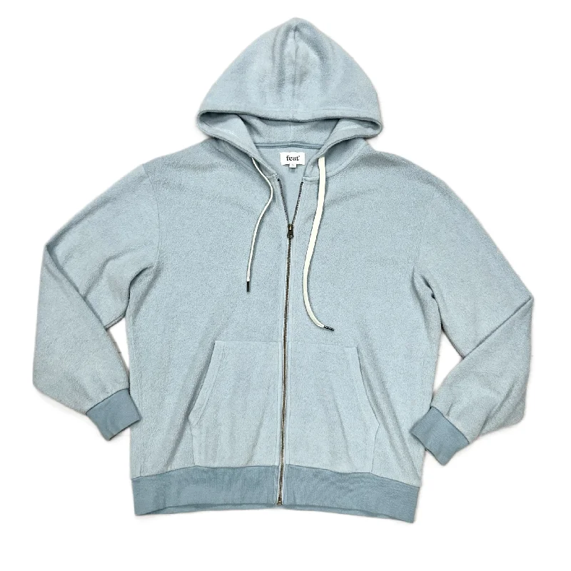 Sweatshirt Hoodie By Feat In Blue, Size: M