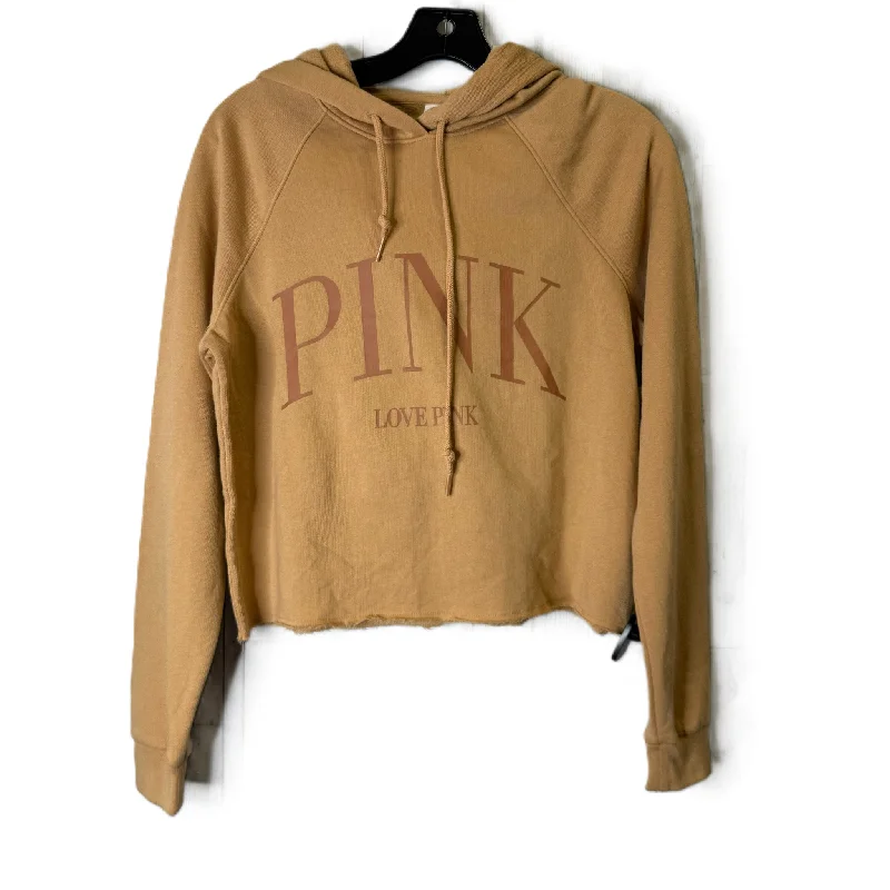 Sweatshirt Hoodie By Pink In Brown, Size: Xs