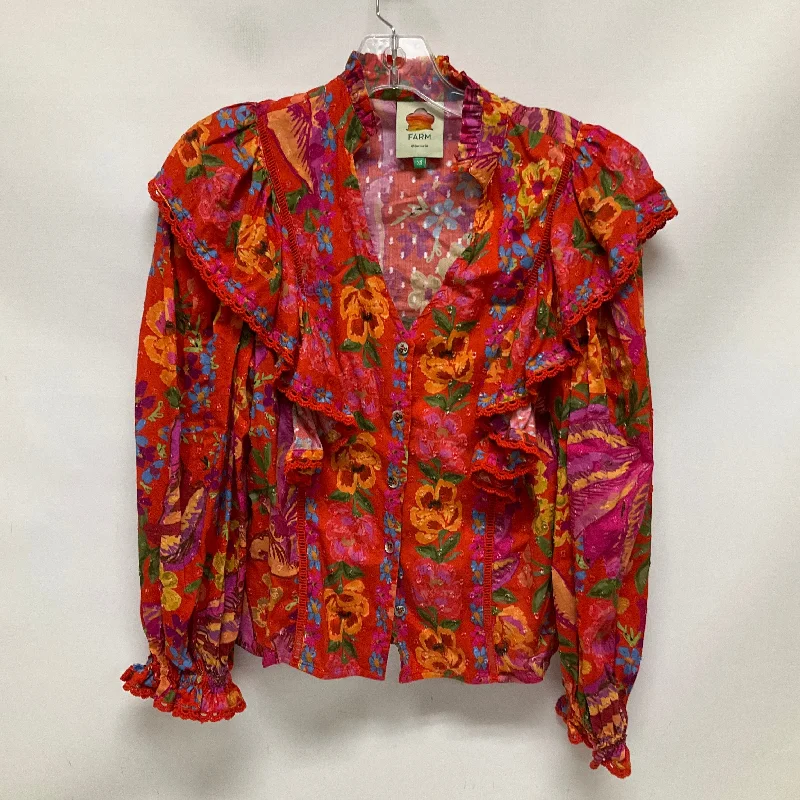 Top Long Sleeve By Farm Rio In Multi-colored, Size: Xs