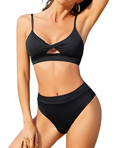 Women's Evening Wear Outfit Fashion Forward Femininity Cutout High Waisted Bikini Sets for Women Two Piece Bathing Suits Women's Evening Wear Outfit Fashion Forward Femininity Cutout High Waisted Bikini Sets for Women Two Piece Bathing Suits