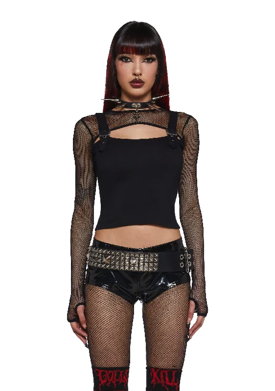 New Arrival Discounts Seasonal Sale So Long Sorrow Fishnet Long Sleeve Top