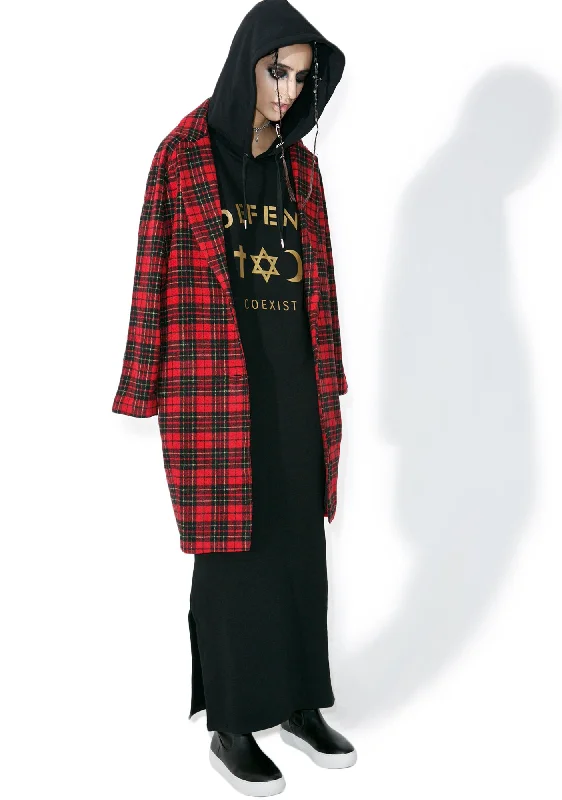 Women's Plus-Size Outfit Fashion Forward Femme April Hoodie Maxi Dress