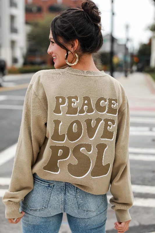 Tan Peace Love PSL Sweatshirt