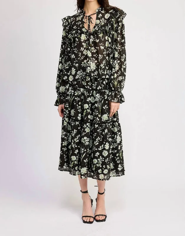 Women's Chic Outfit Style Breakthroughs Lennox Blouse In Black Pear