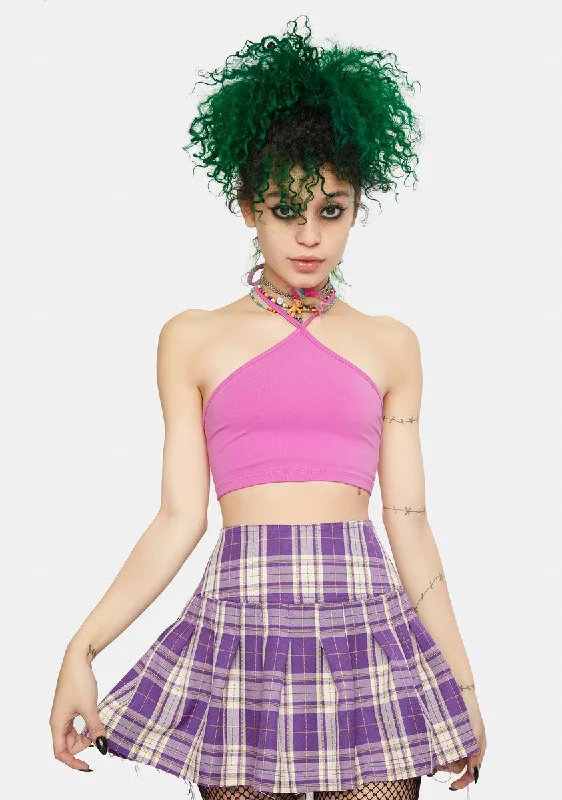Women's Stylish Professional Apparel Edgy Fashion What I Saw Halter Top