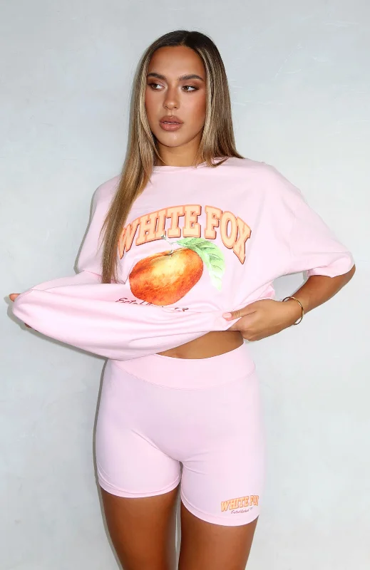 Women's Professional Garments Hot Trends Summer Fruits Bike Shorts Pink