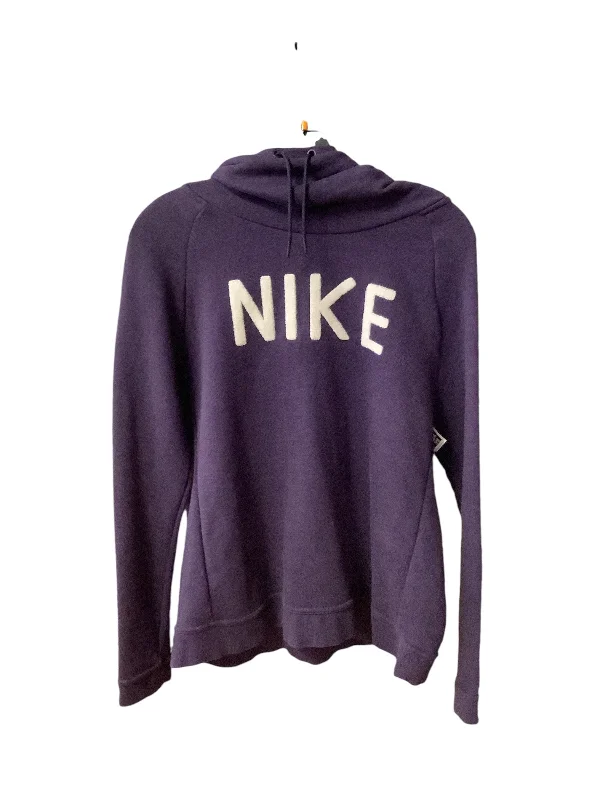 Athletic Sweatshirt Hoodie By Nike Apparel In Purple, Size: M