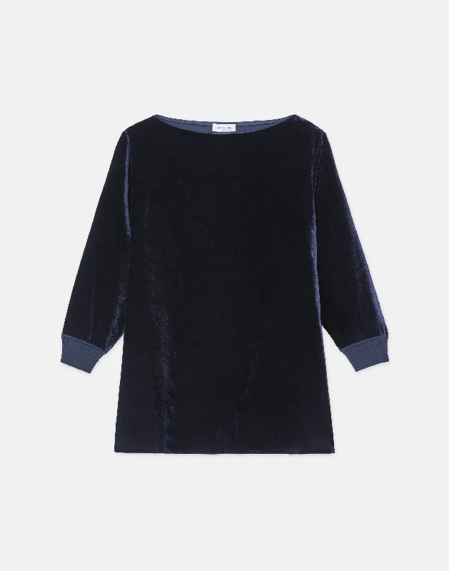 Modern Women's Apparel Trend Setting Threads Crushed Velvet Blouse