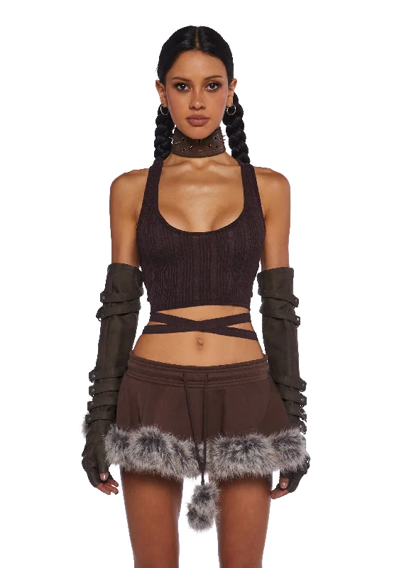 Flash Sale Clothing Eco Friendly Fashion Sale Sand Rider Lace-Up Crop Tank