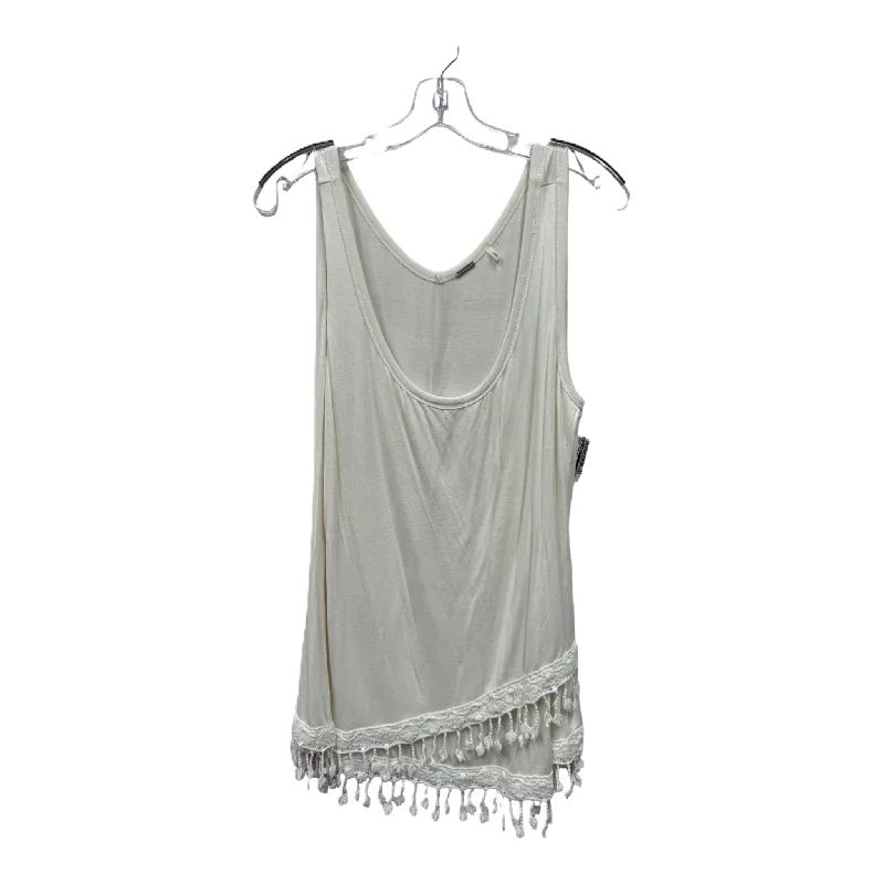 Cream Top Sleeveless By Elie Tahari, Size: Xl