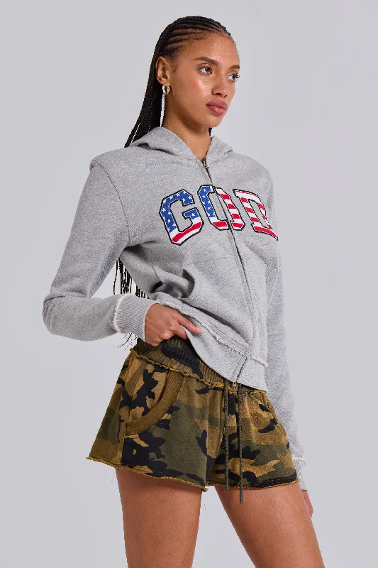 Women's Stylish Vacation Attire Stylish Looks Camo Mini Jogger Shorts