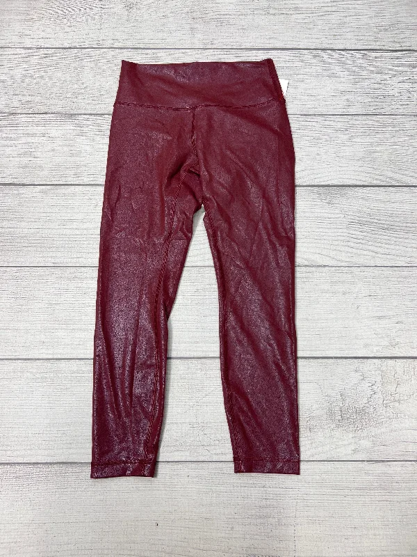 Athletic Capris By Lululemon In Maroon, Size: 8