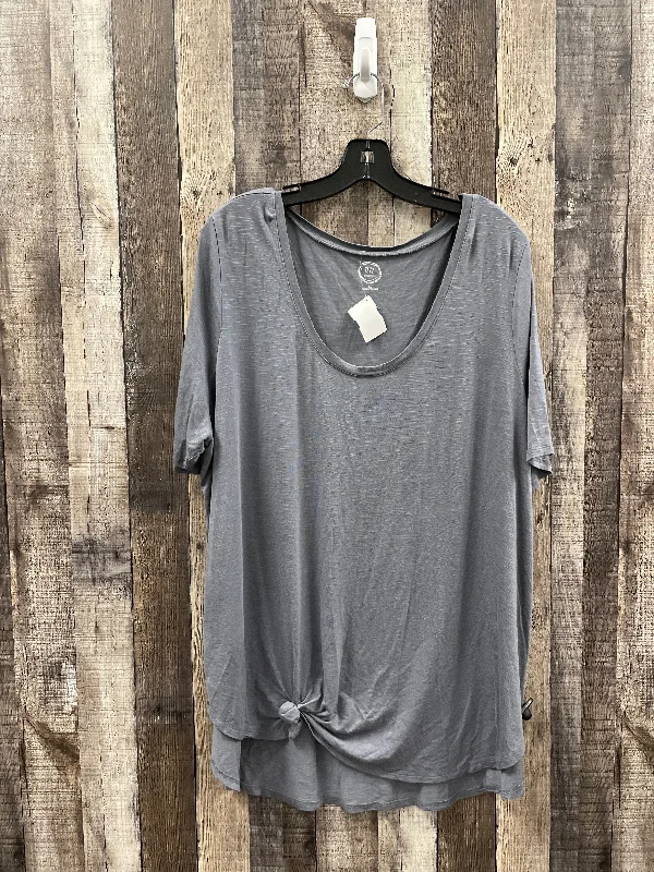 Top Short Sleeve By Maurices In Blue, Size: 2x