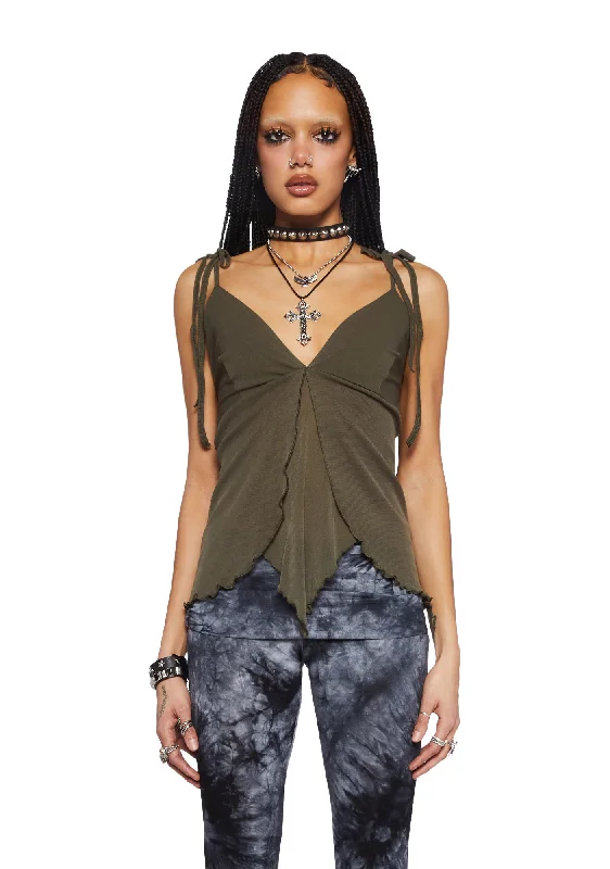 Women's Clothing Sale The Good Stuff Not That Easy Cami Top- Green