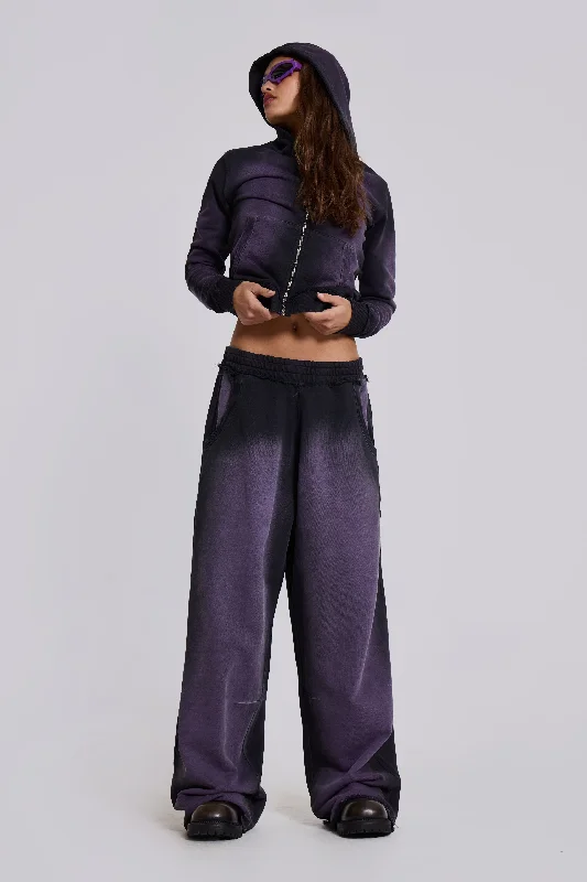 Women's Holiday Attire Best Sellers Deep Purple Fade Mini Monster Hoodie