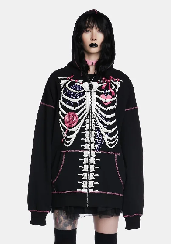 Comfortable Women's Attire Valentine's Special Spoiled And Rotten Zip-Up Hoodie