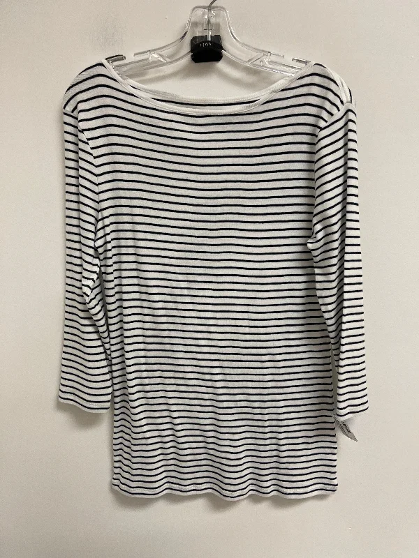 Top Long Sleeve By Caslon In Navy, Size: L