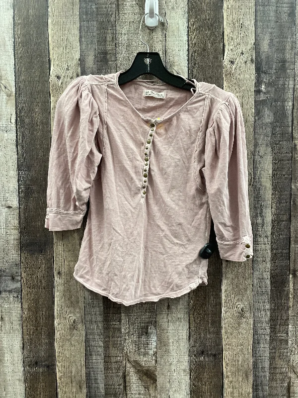 Top Long Sleeve By We The Free In Purple, Size: Xs