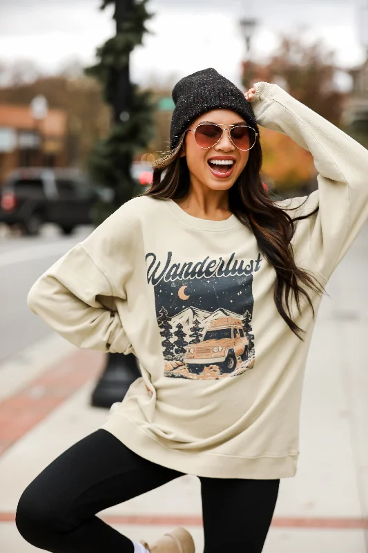 FINAL SALE - Taupe Wanderlust Sweatshirt