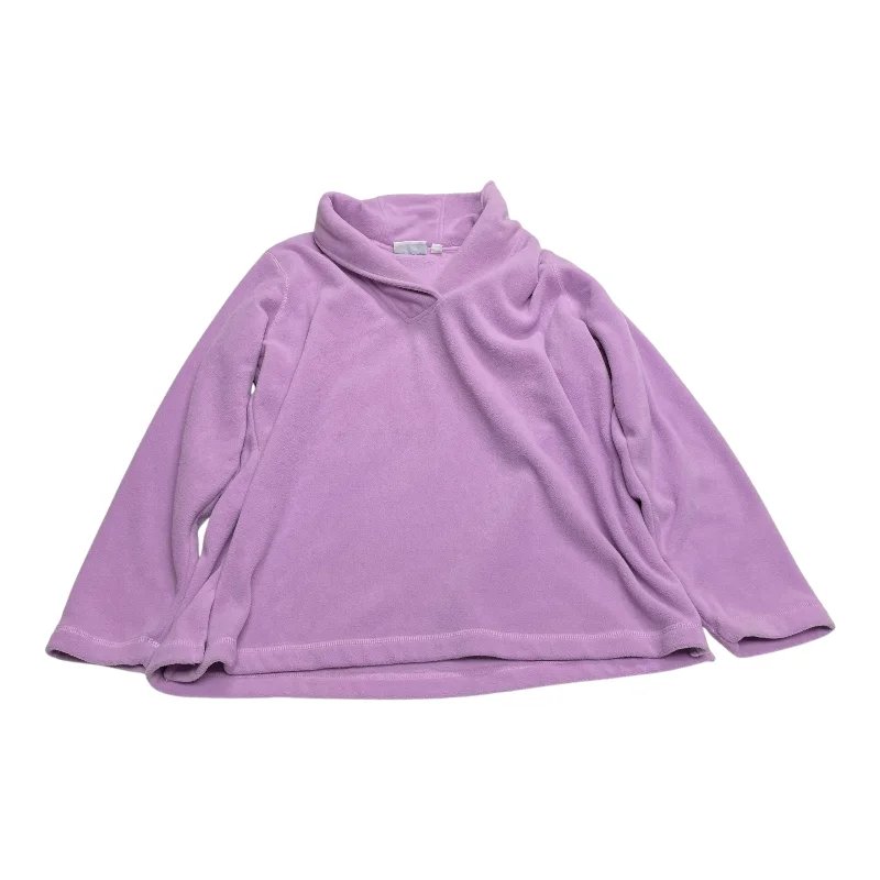 Sweatshirt Collar By Denim And Company In Purple, Size: Xl