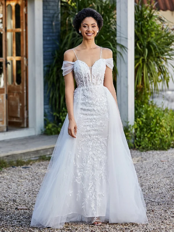 Modern Women's Attire Budget-Friendly Fashion Lace Up Back Off Shoulder Tulle Gown Ivory Modern Women's Attire Budget-Friendly Fashion Lace Up Back Off Shoulder Tulle Gown Ivory