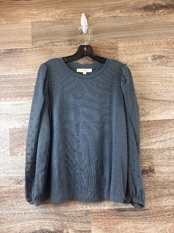 Top Long Sleeve By Loft In Blue, Size: M