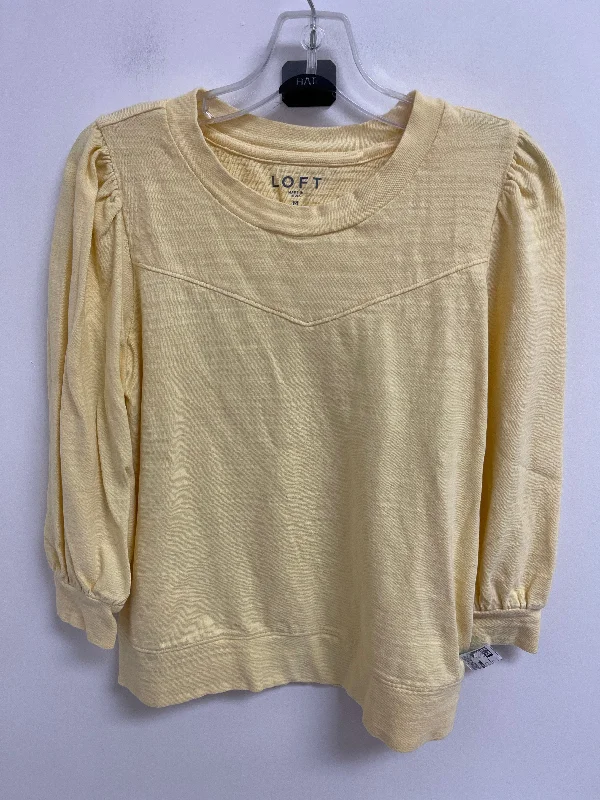 Top Long Sleeve By Loft In Yellow, Size: M