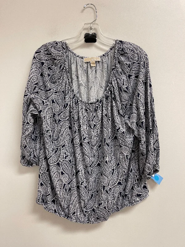 Top Long Sleeve By Michael By Michael Kors In Blue, Size: Xl