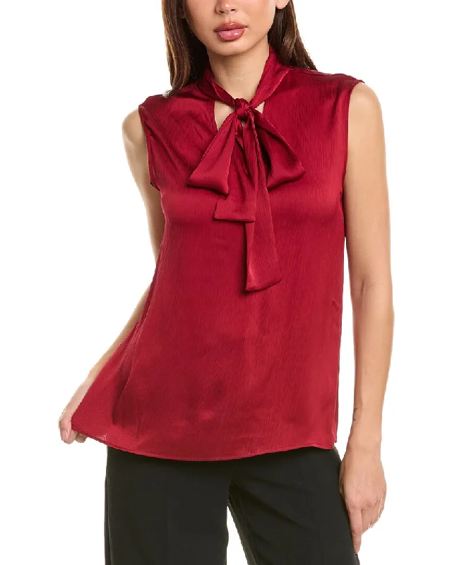 Women's Active Outfit For Fitness Premium Quality Garments Anne Klein Tie-Neck Blouse Women's Active Outfit For Fitness Premium Quality Garments Anne Klein Tie-Neck Blouse