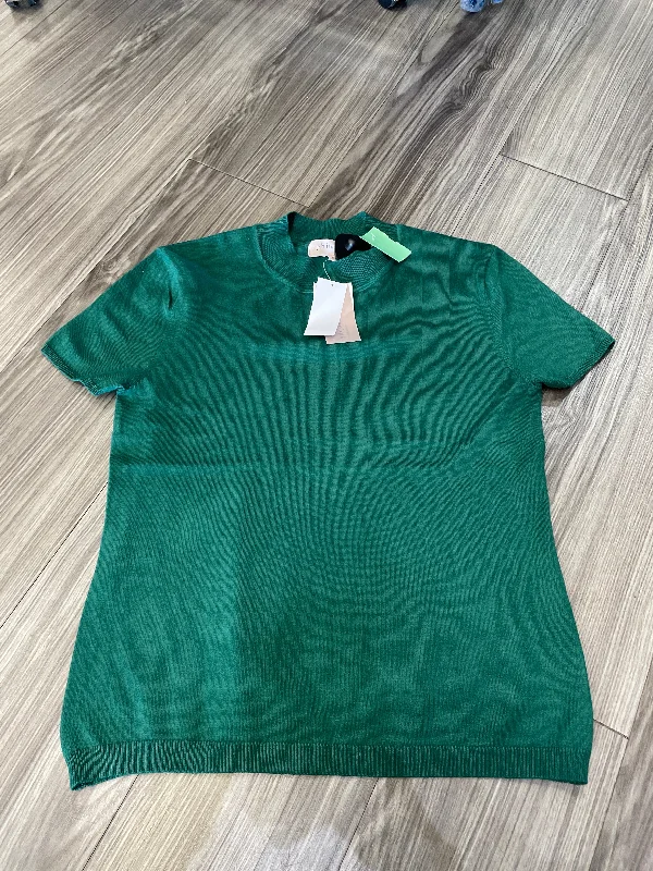 Top Short Sleeve By Philosophy In Green, Size: L