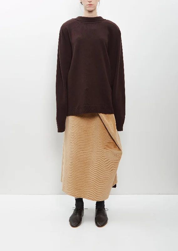 Cotton Corduroy Straight Skirt