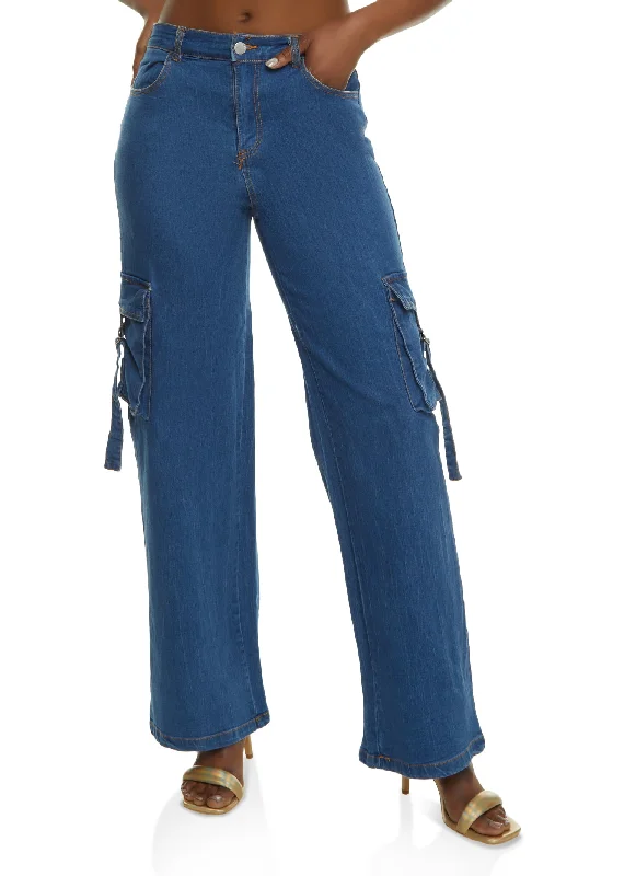 Sale Clothes Online Trendy Clothing Sale Denim Cargo Wide Leg Pants